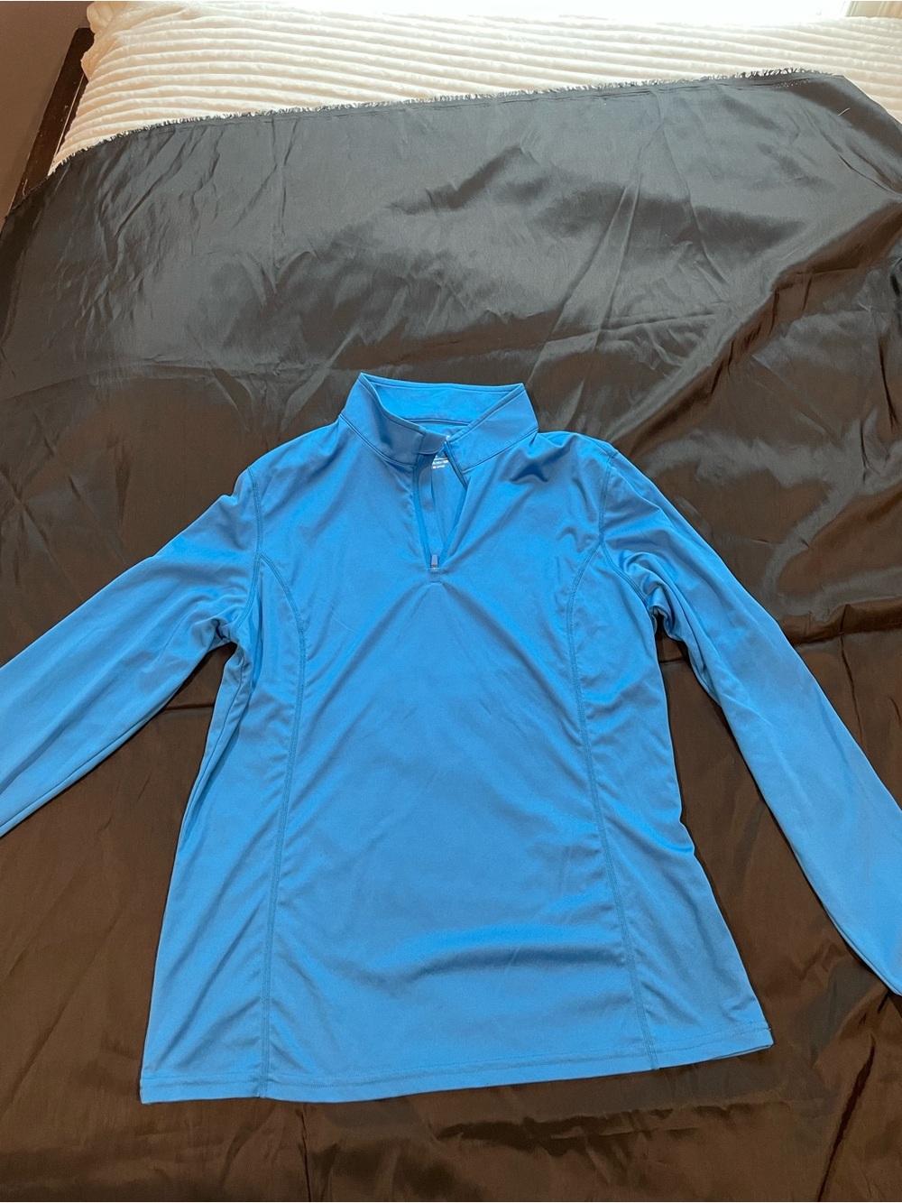 Women's Long-Sleeve Quarter-Zip Performance Top - Bright Blue